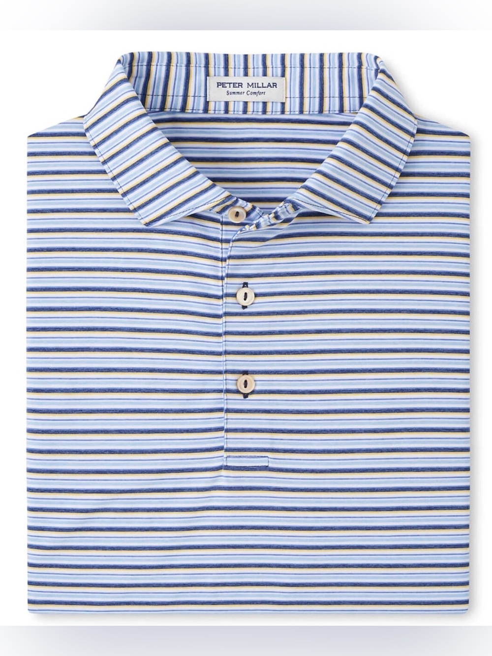 Peter Millar Avent Performance Striped Jersey Polo 2XL Blue NWT